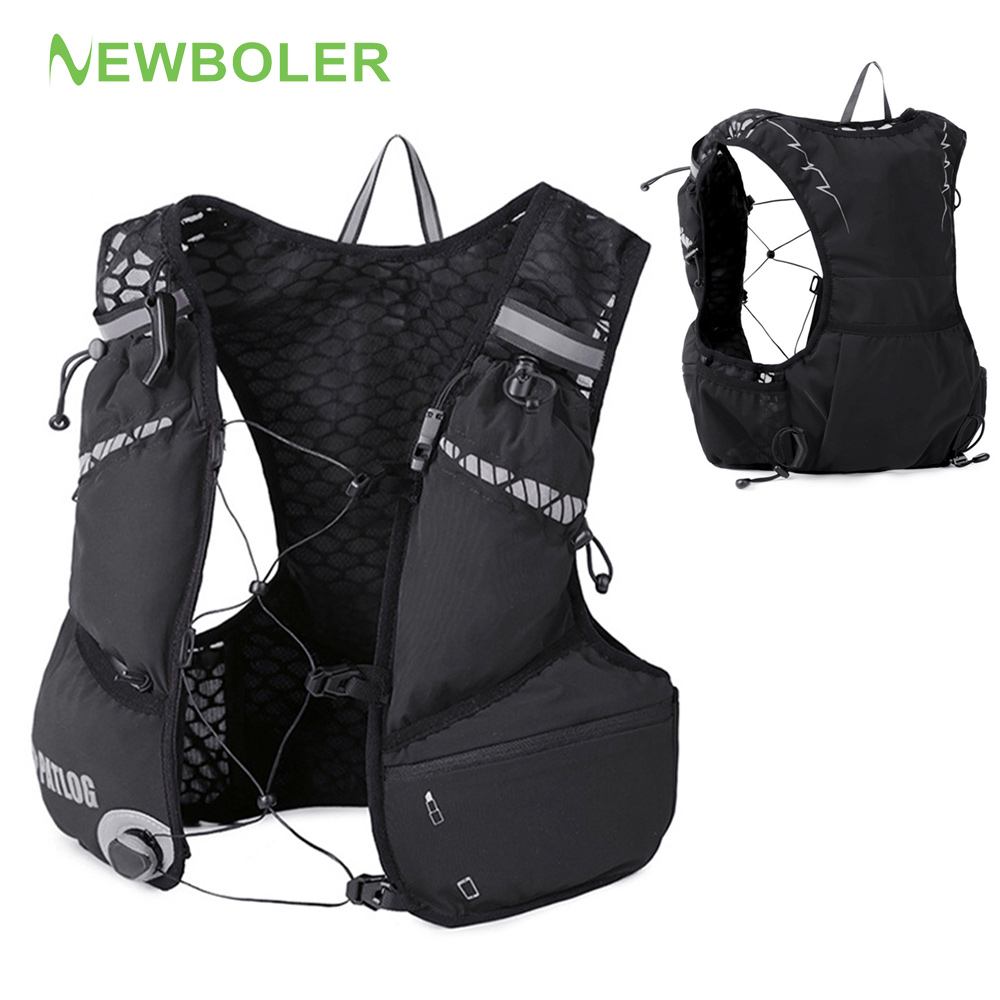 Trail Running Vest - NEWBOLER 屋外トレイルランニングバックパック 8L 超軽量女性男性ランニングレース水分補給ベストマラソンバイクバッグマラソンハイキング用