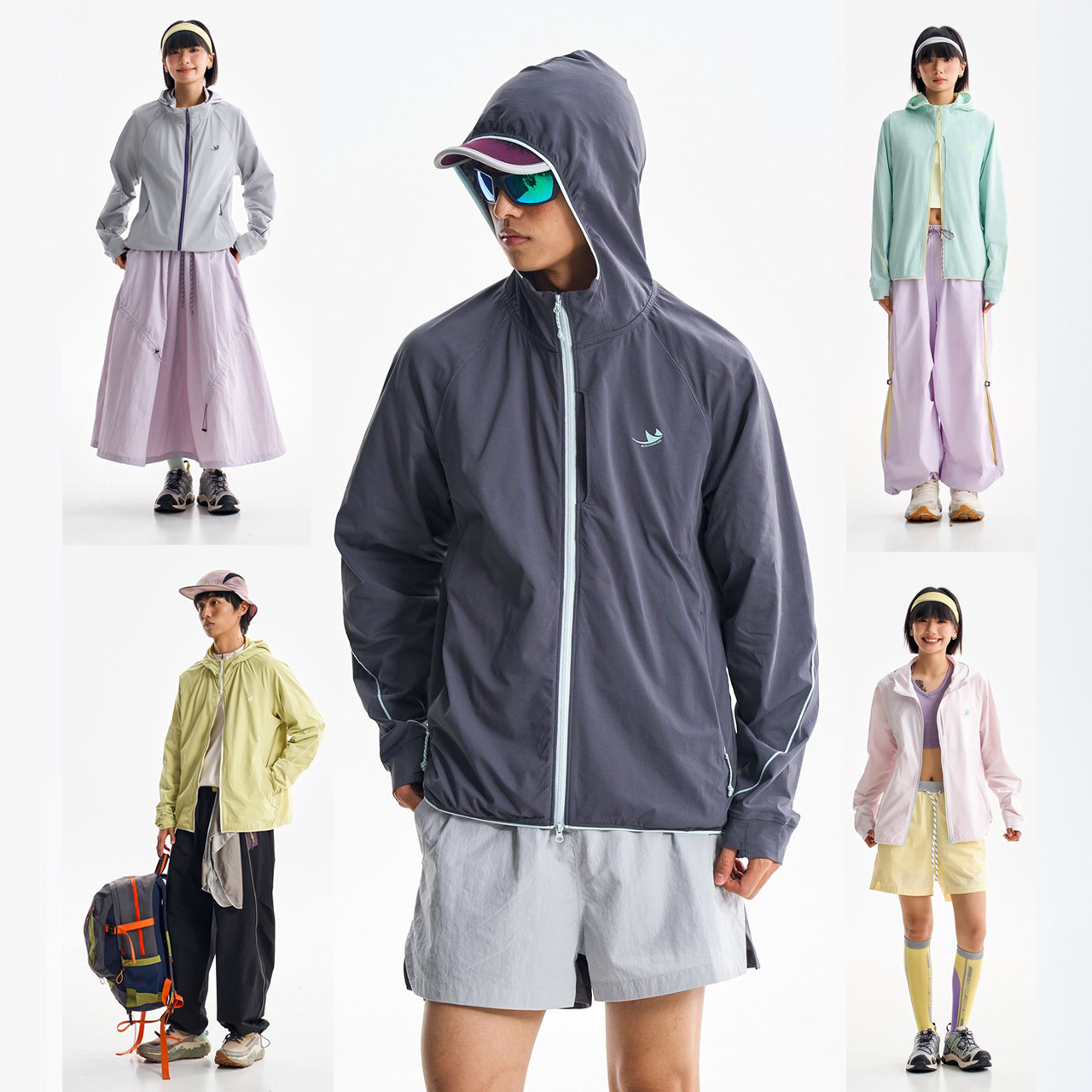 Outdoor Sport Jacket Women'S - サイクリングジャケット紫外線防止日焼け止めコート男性女性屋外軽量通気性カジュアルスポーツハイキングフード付きコート