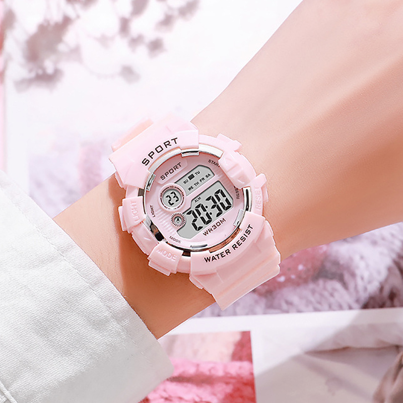 Outdoor Sport Smart Watch - ファッションキッズ腕時計発光防水スポーツデジタル腕時計目覚まし時計腕時計少年少女学生スマート電子時計ギフト