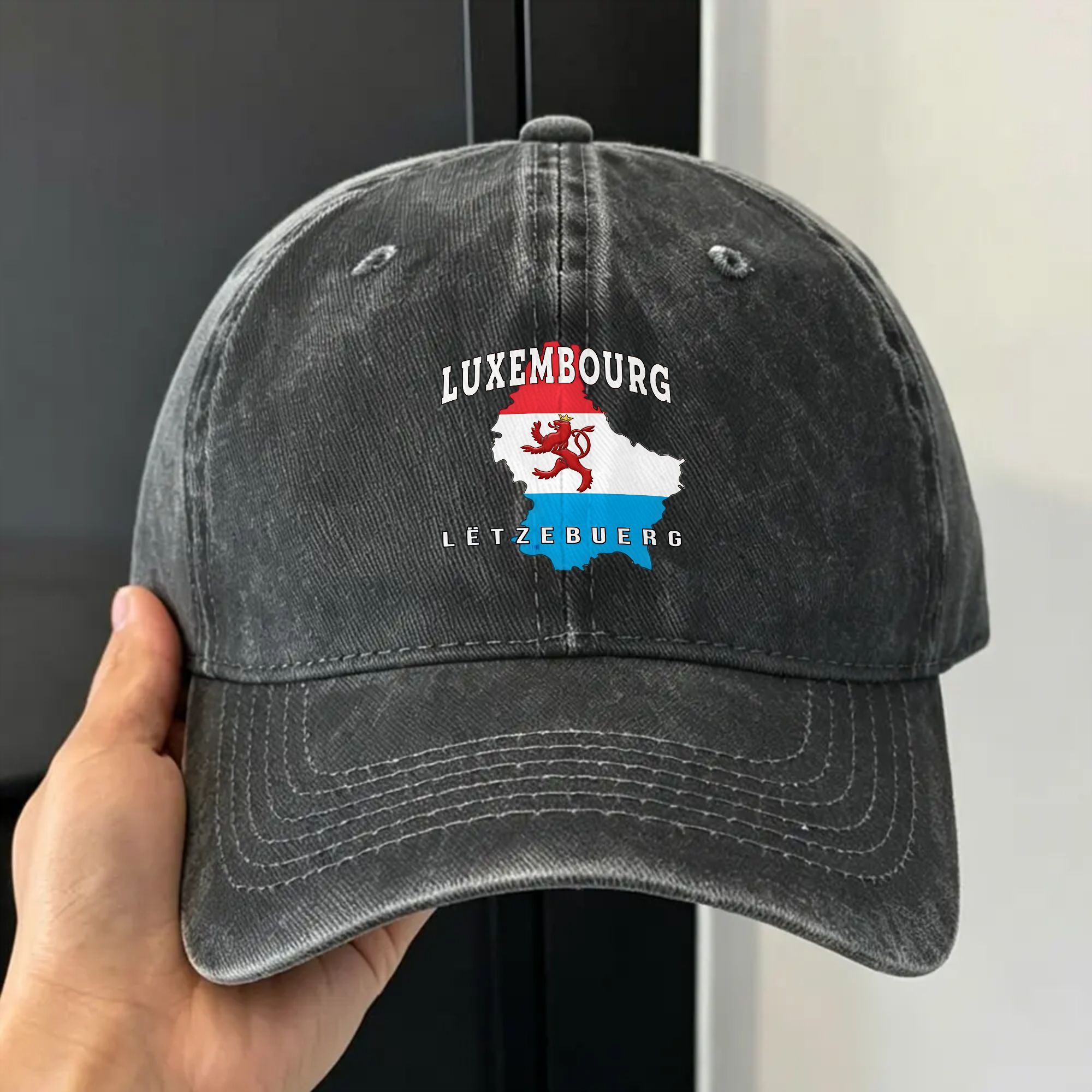Outdoor Sport Luxembourg - ルクセンブルク Lëtzebuerg カジュアル野球帽夏トラック運転手帽子日焼け止め屋外スポーツヒップホップ帽子男性女性野球帽