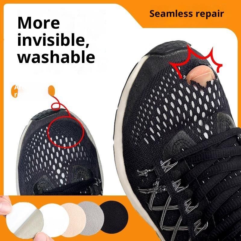 Outdoor Sports Shoes - 接着剤不要の自己粘着靴穴修理パッチ防水耐水性修正用品メッシュランニングスニーカーカジュアルシューズ用