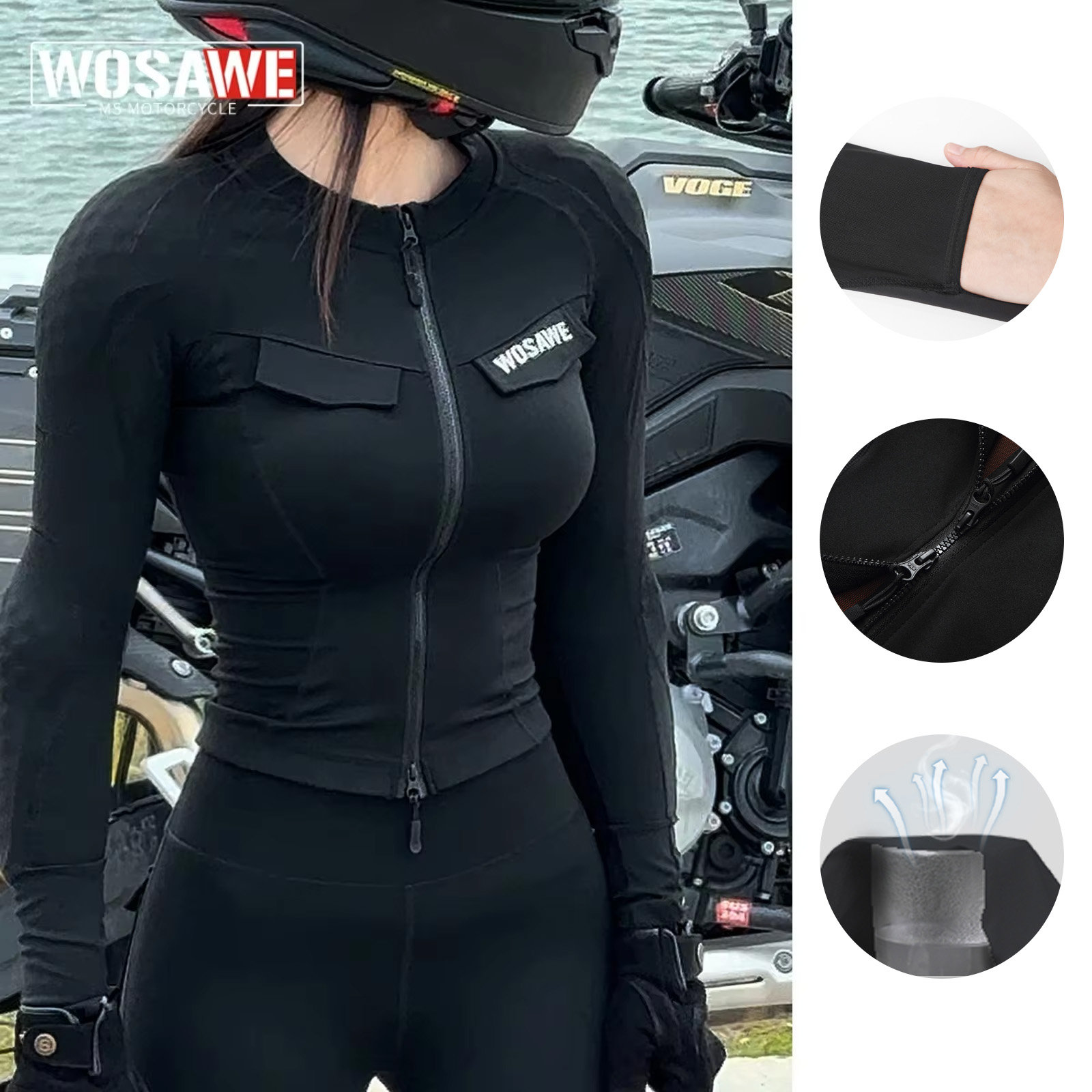 Outdoor Sport Jacket Women'S - WOSAWE オートバイジャケット反射通気性バイクジャケット夏オートバイ女性メッシュアウトドアスポーツモトクロスジャケット
