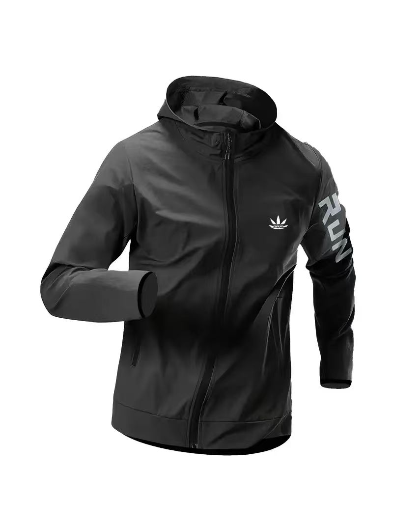 Outdoor Sport Waterproof Jacket - メンズ ランニング フード付き ウィンドブレーカー ジャケット 防水