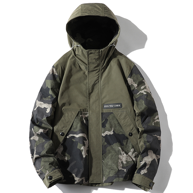 Outdoor Sport Waterproof Jacket - 軍事爆撃機ジャケット男性ファッションカジュアルキャンプジャケットコート防風フード付きウインドブレーカーコート男性オーバーサイズアウター 4XL