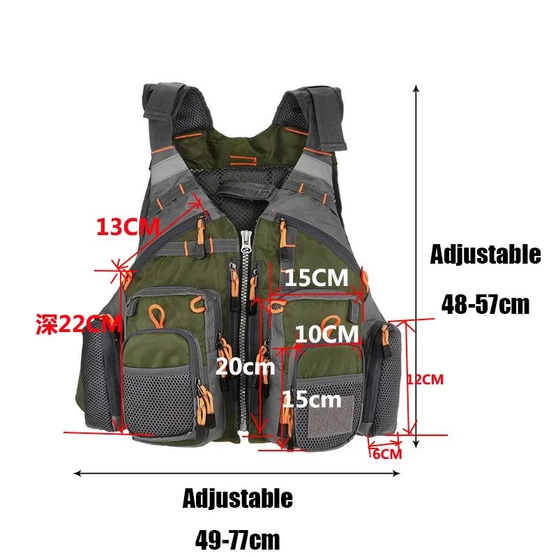 調節可能なフィッシングベスト,通気性,複数のポケット,ライフ - Outdoor Sport Waterproof Jacket のレビューと価格