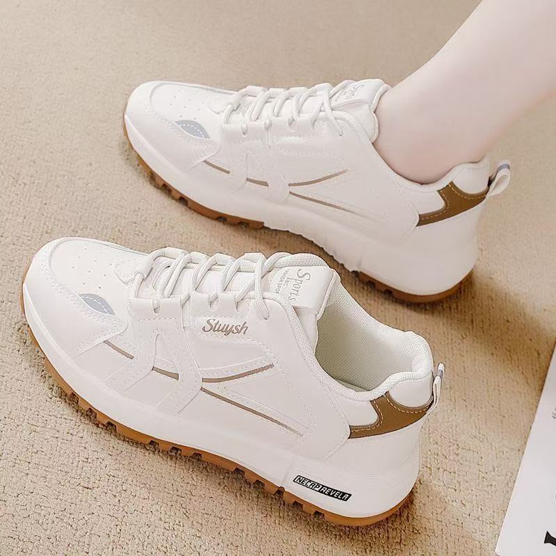 レディースのおしゃれな白いカジュアルスポーツシューズ、新しい - Outdoor Sports Shoes のレビューと価格