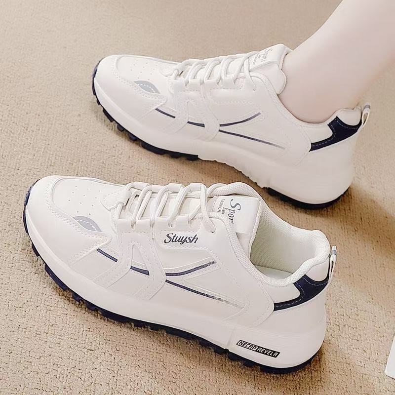 レディースのおしゃれな白いカジュアルスポーツシューズ、新しい - Outdoor Sports Shoes のレビューと価格