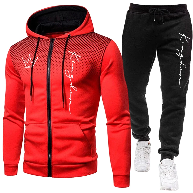 キングメンズジャケットトラックスーツカジュアルドットジップフ - Outdoor Sport Winter Jacket のレビューと価格