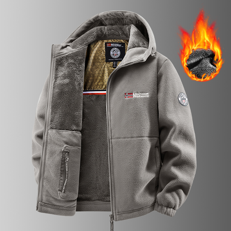 男性加熱ジャケット冬ポーラーフリースジャケット男性サーマルフ - Outdoor Sport Winter Jacket のレビューと価格