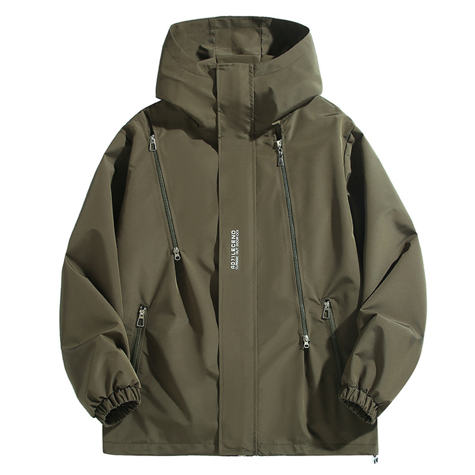 単色メンズウィンドブレーカージャケット,ラージサイズ10xl - Outdoor Sport Waterproof Jacket のレビューと価格