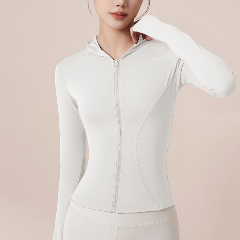 高弾性パーカーヨガジャケット女性春秋通気性快適な薄型スポーツ - Outdoor Sport Jacket Women'S のレビューと価格