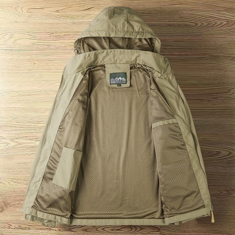 春メンズ防雨ジャケット高品質薄型通気性屋外ハイキング防風戦術 - Outdoor Sport Waterproof Jacket のレビューと価格
