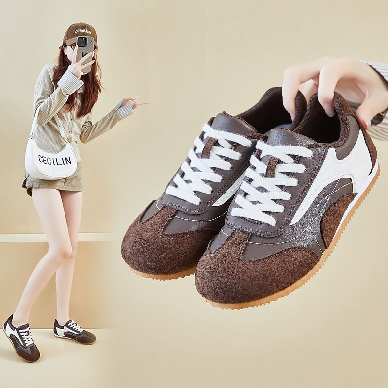 女性用革製スポーツシューズ、若者や中年向けの厚底カジュアルシ - Outdoor Sports Shoes のレビューと価格