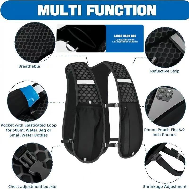 ランニングベスト ユニセックス 防水 通気性 バックパック  - Trail Running Vest のレビューと価格