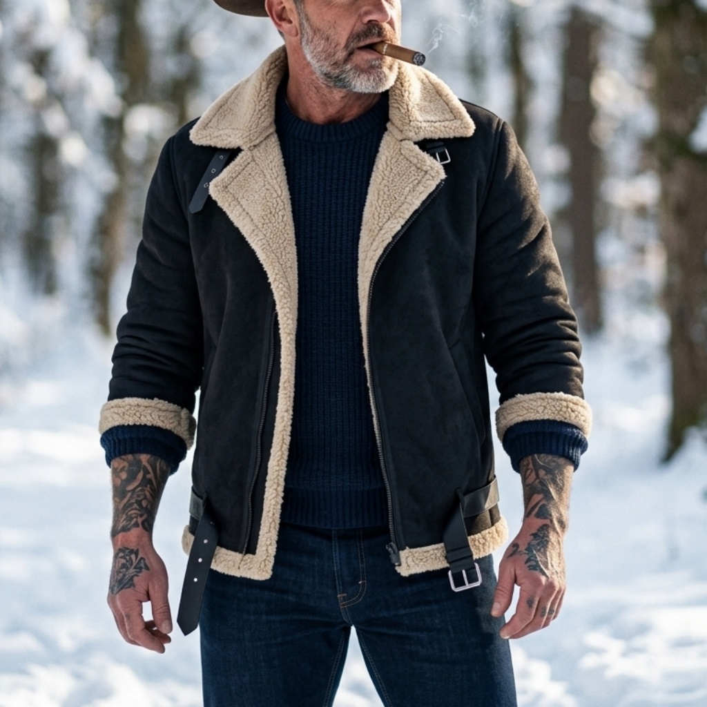 男性冬フェイクスエードジャケットフリース裏地付き暖かい豪華な - Outdoor Sport Jacket のレビューと価格