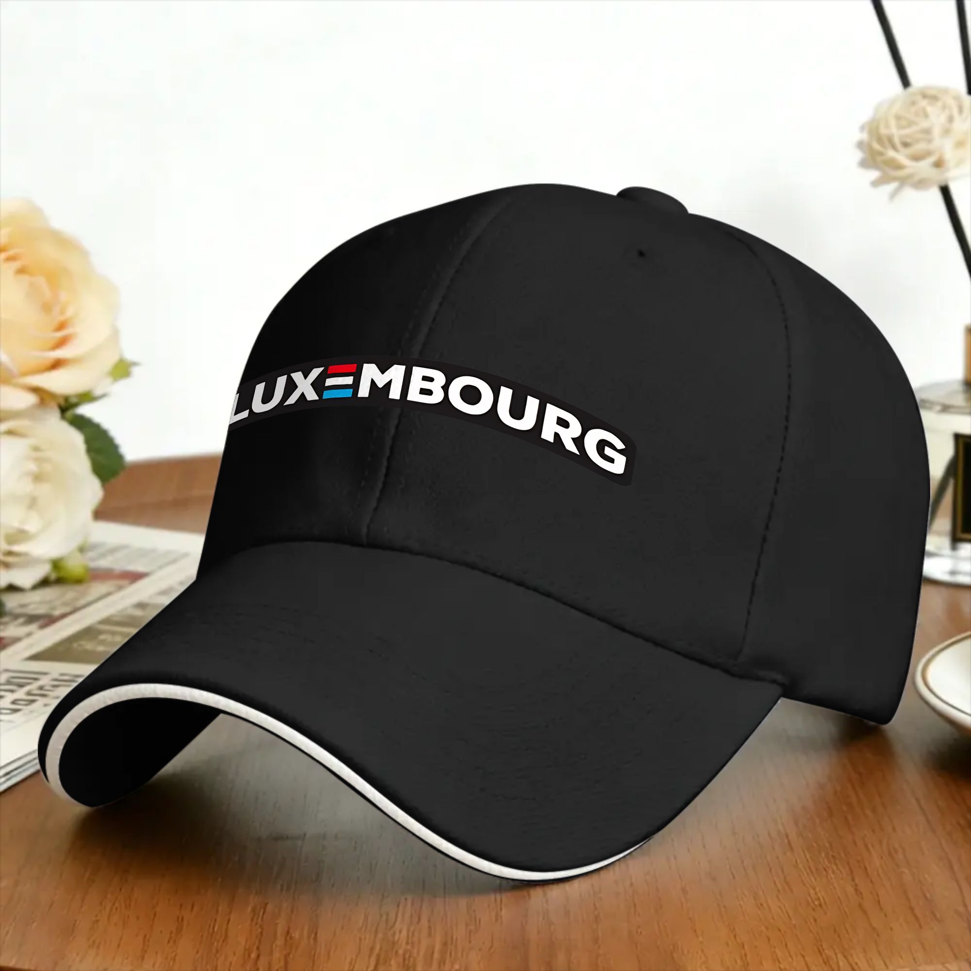 抽象的なブラシストローク ルクセンブルク国旗野球帽 アウトド - Outdoor Sport Luxembourg のレビューと価格