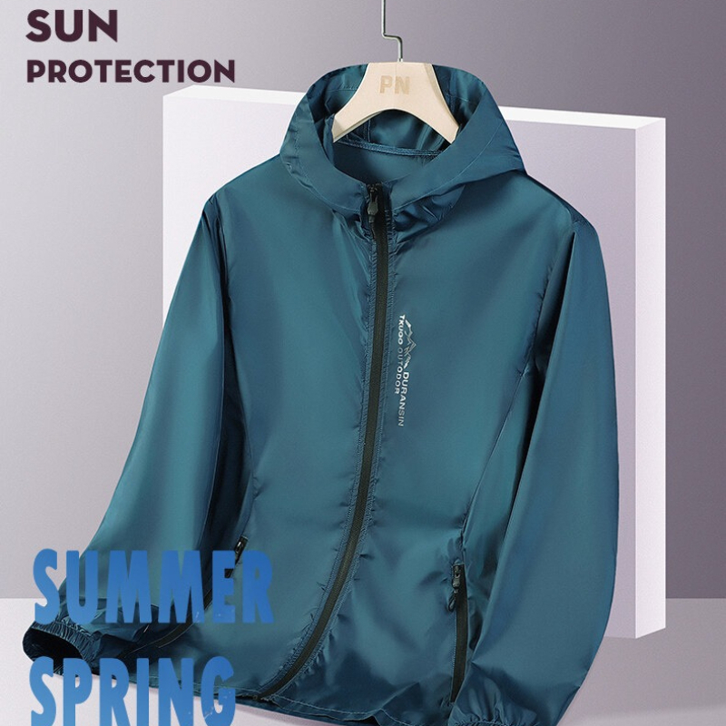 UPF50+ 夏屋外速乾性日焼け防止薄型ジャケット男性ハイキ - Outdoor Sport Jacket のレビューと価格