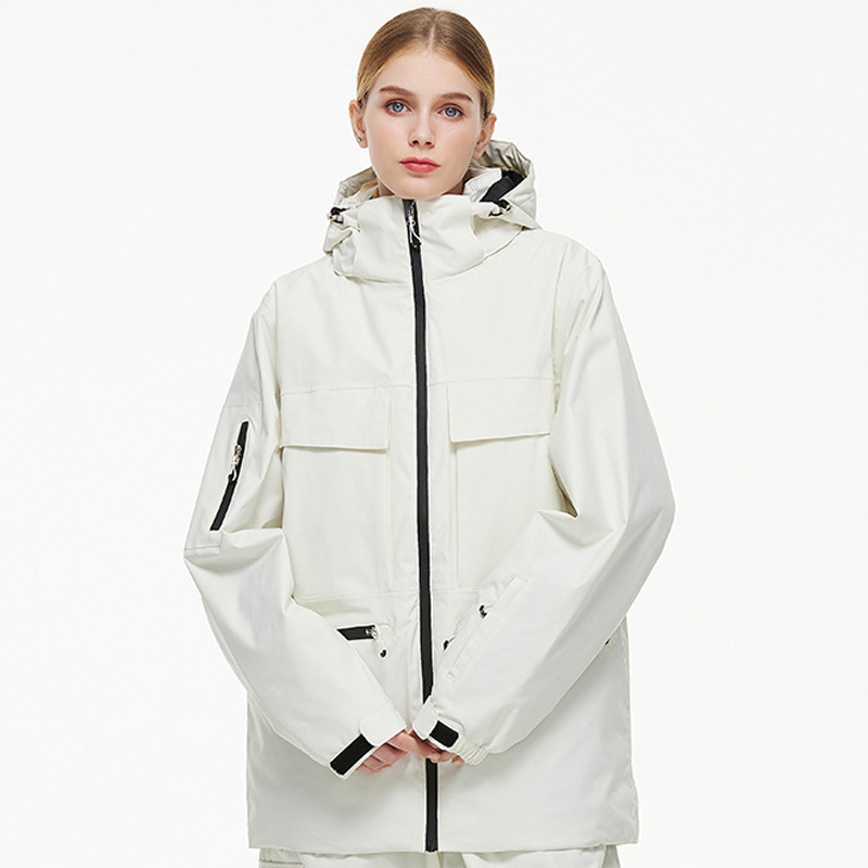 男性と女性のための防水フード付きスノージャケット、防風、アウ - Outdoor Sport Jacket Women'S のレビューと価格
