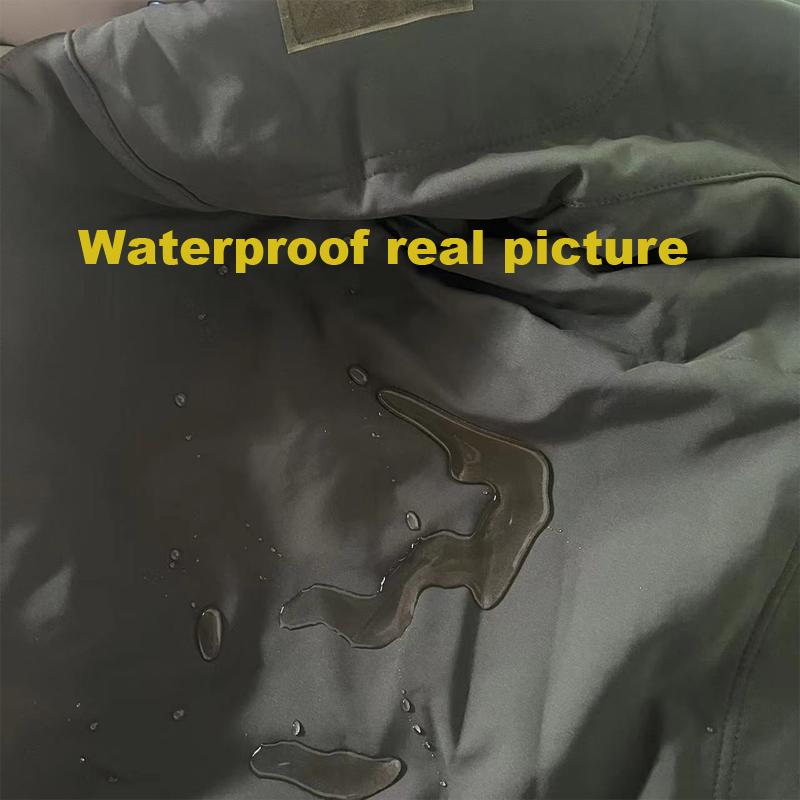 男性軍事戦術冬秋暖かいシャークスキンフリースフードカーゴジャ - Outdoor Sport Winter Jacket のレビューと価格
