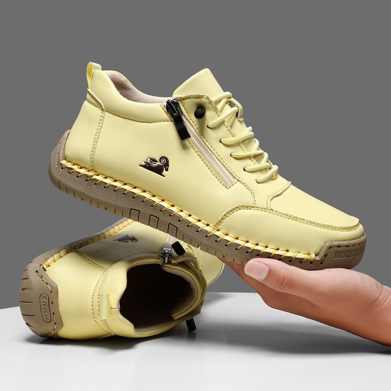 女性用スニーカー手作りレザーカジュアルシューズアウトドアソフ - Outdoor Sports Shoes のレビューと価格