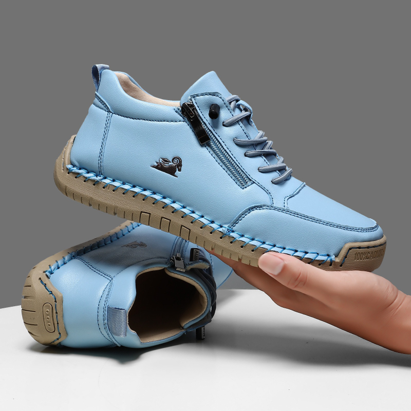 女性用スニーカー手作りレザーカジュアルシューズアウトドアソフ - Outdoor Sports Shoes のレビューと価格